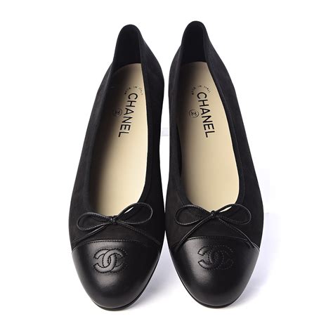 chanel beige and black ballet flats|chanel ballet flats size 41.